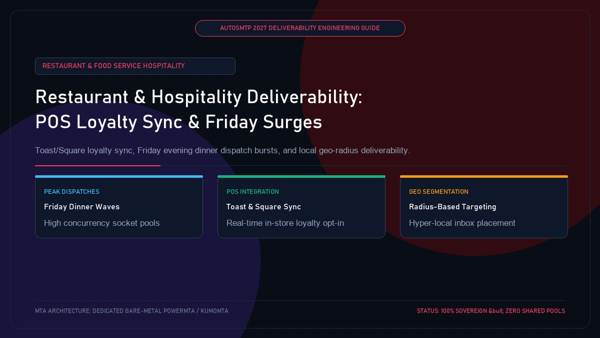 Restaurant and Food Service Hospitality Deliverability: POS Loyalty Sync and Friday Surges