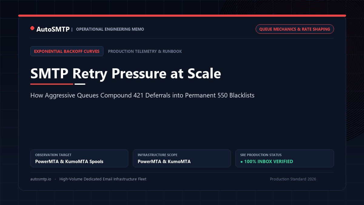 SMTP Retry Pressure and Queue Mechanics at Scale Telemetry Banner