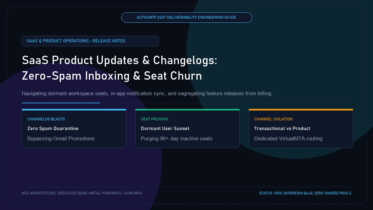 SaaS Product Updates and Changelog Email Deliverability: Zero-Spam Inboxing and Seat Churn