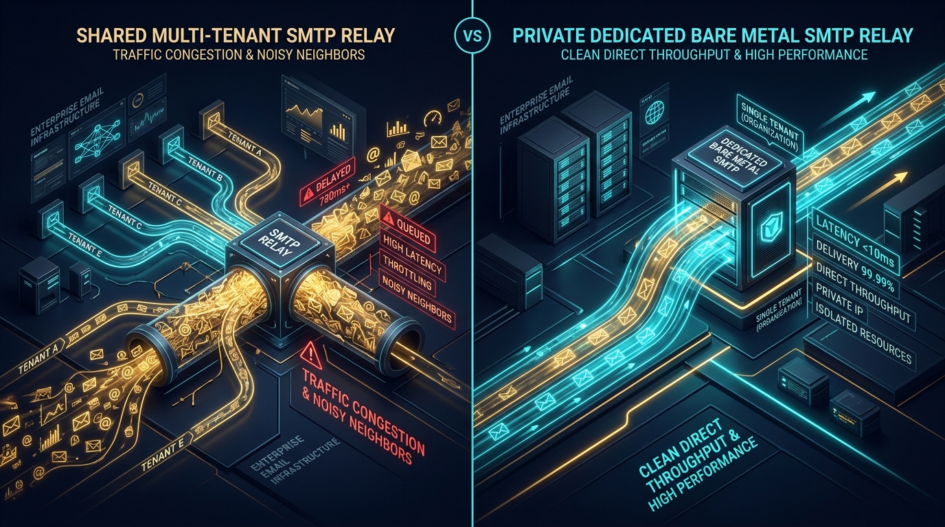 Shared SMTP Relay vs Dedicated Bare-Metal SMTP Infrastructure 2027