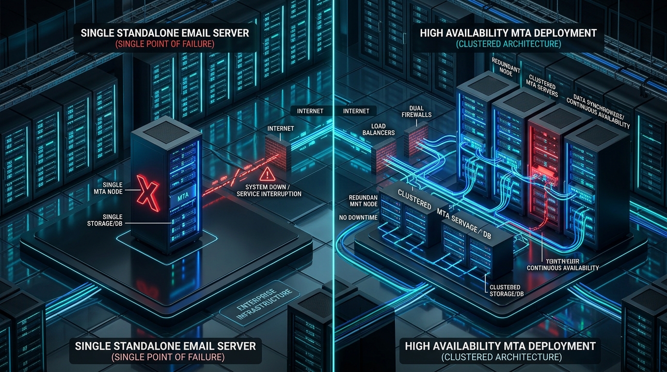 Single Server vs Multi-Server High Availability Email Architecture 2027