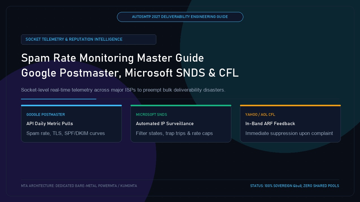 Spam Rate Monitoring Master Guide: Google Postmaster, Microsoft SNDS and Yahoo CFL Ingest
