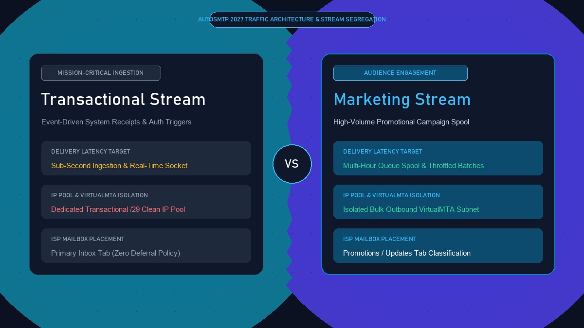 transactional vs marketing hero