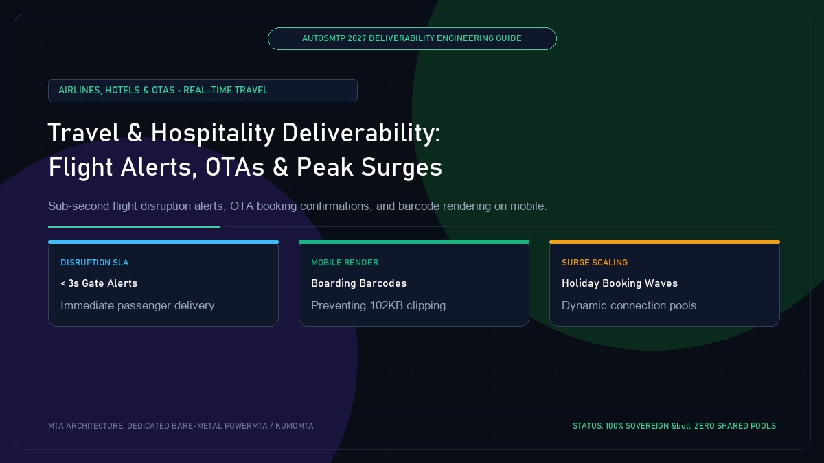 Travel and Hospitality Email Deliverability: Flight Alerts, OTAs, and Peak Surge Inboxing