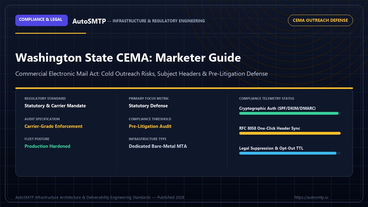 washington state cema email law compliance guide Infrastructure Compliance Standard