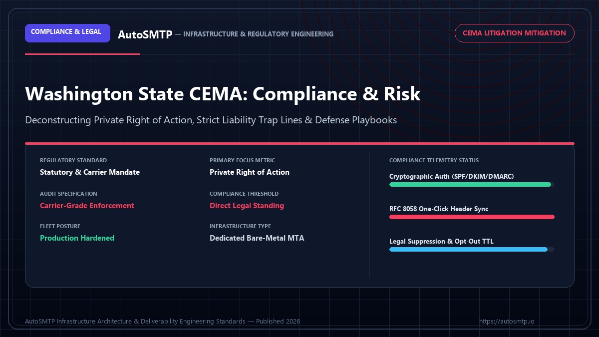 washington state cema email law compliance Infrastructure Compliance Standard