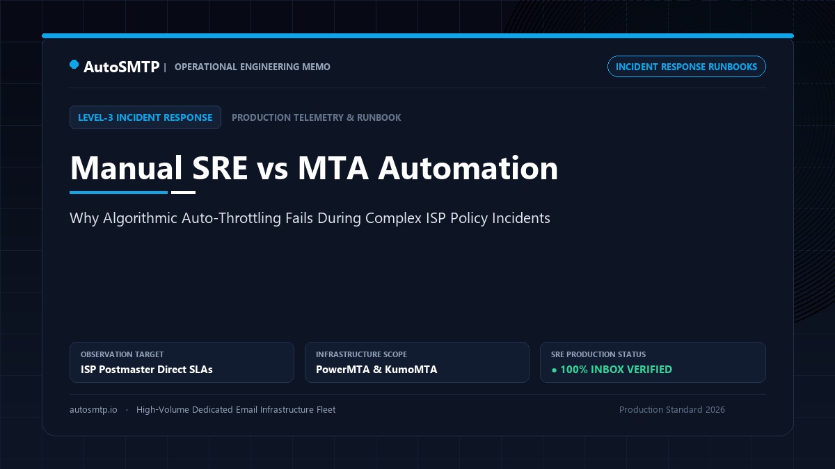 Manual SRE Intervention vs Automated Mail Transfer Agent Feedback Loops Banner
