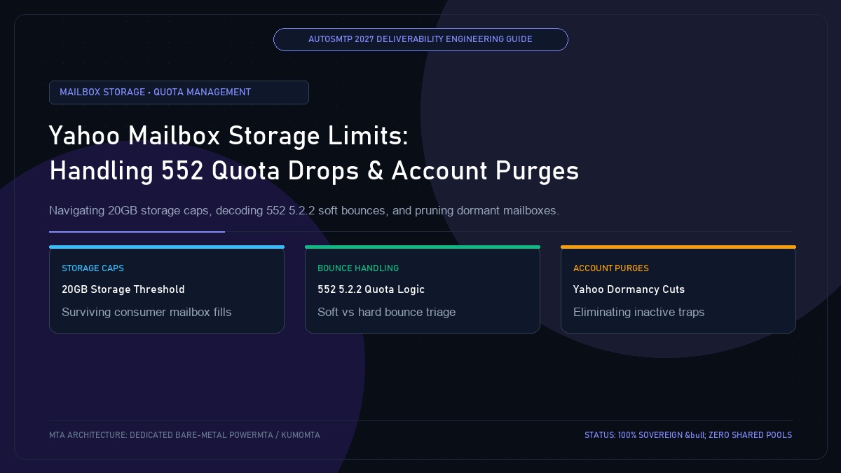 Yahoo Mailbox Storage Limits and Quota Bounces: Surviving 552 Quota Drops and Account Purges